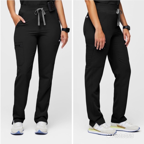 Figs Pants & Jumpsuits Nwt Figs High Waisted Yola Skinny Scrub Pants 2 In Black Petite Small